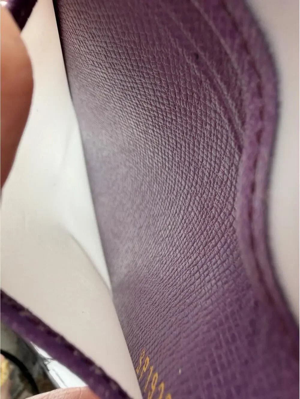 Authentic LV Louis Vuitton Purple Taiga Leather Bifold Pass ID Card Case Holder